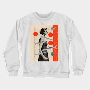 Pisces collage art astrology Crewneck Sweatshirt